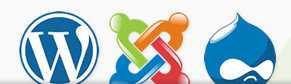 Marcas do WP, Joomla e Drupal