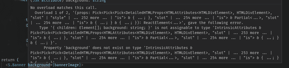 Erro no código feito em React / Javascript