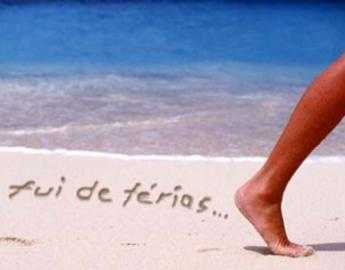 To indo de férias, fui